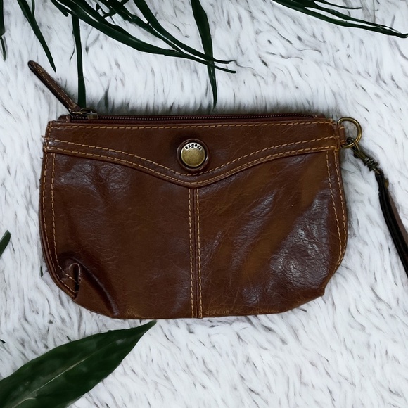 Axcess by Liz Claiborne - Small Brown Wristlet - Picture 1 of 5